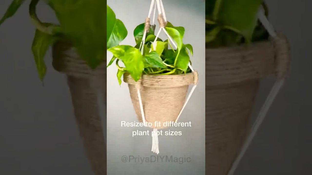 Easy DIY Macrame Plant Hanger 🌿 | Stylish Home Decor #MacrameDIY #PlantHanger #HomeDecor #BohoDecor
