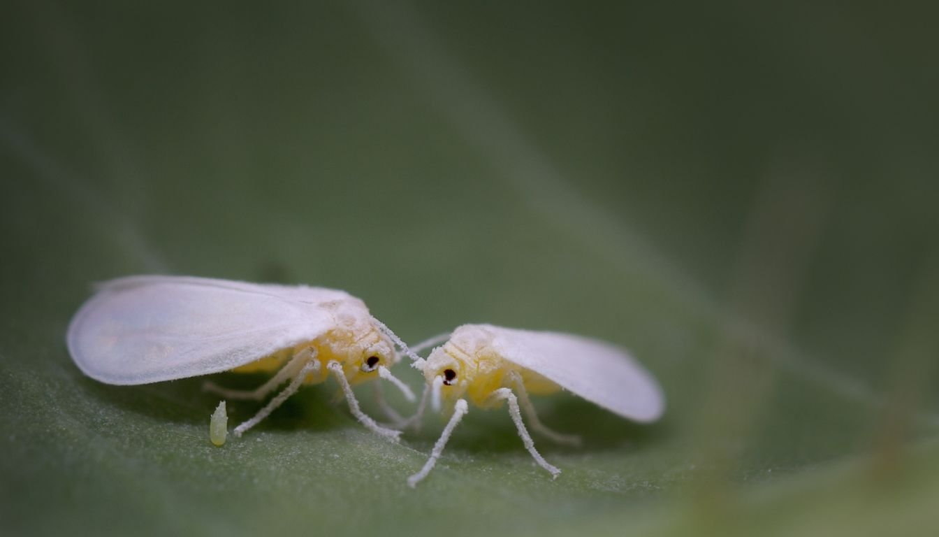 Whiteflies on houseplant