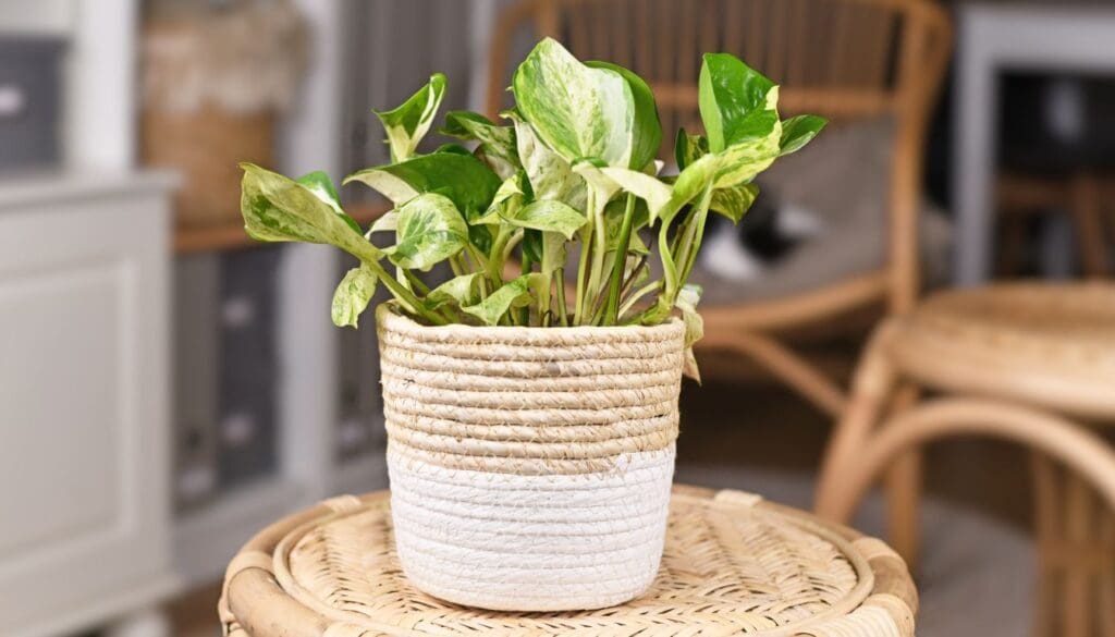Pothos plant placement in living room