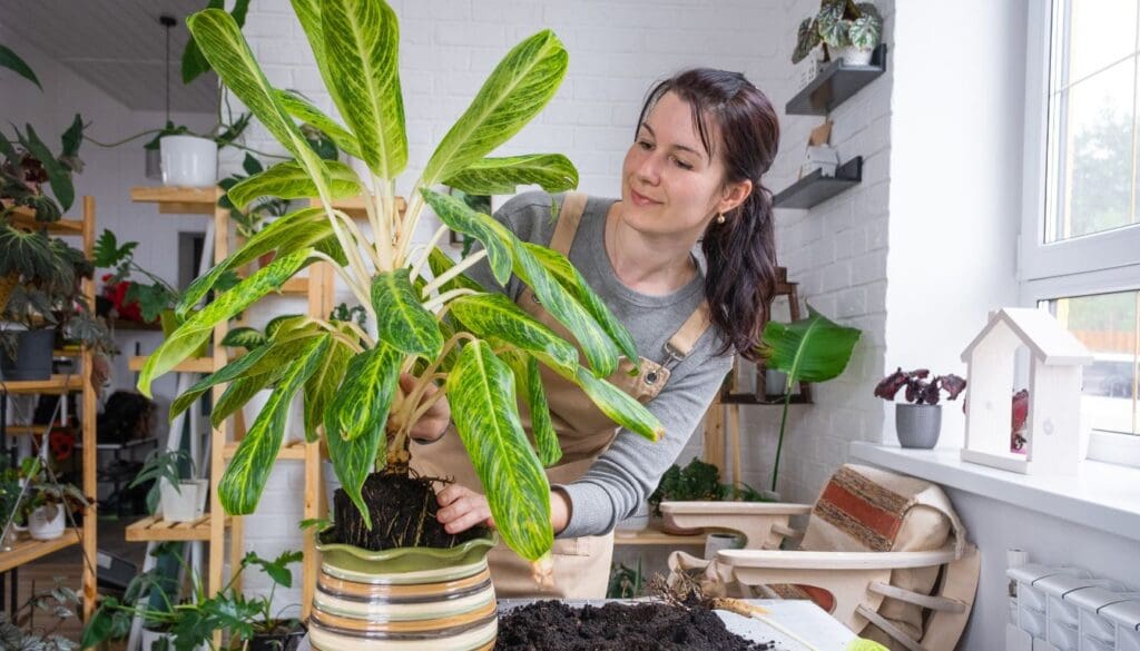 Chinese Evergreen Repotting 6