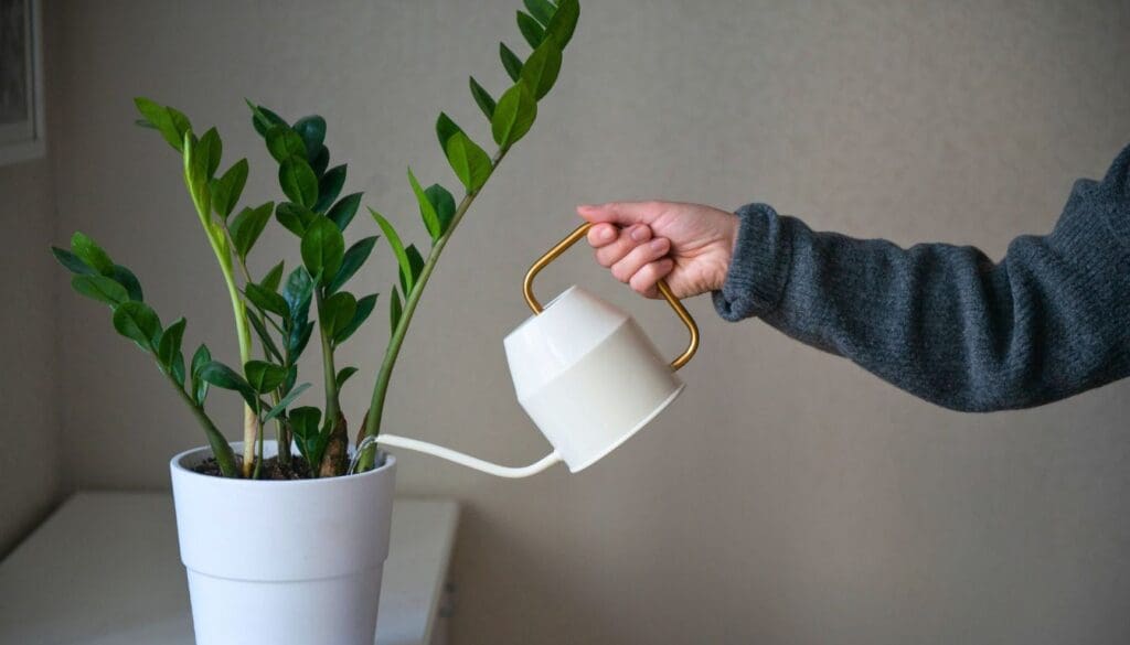 ZZ plant Zamioculcas zamiifolia watering