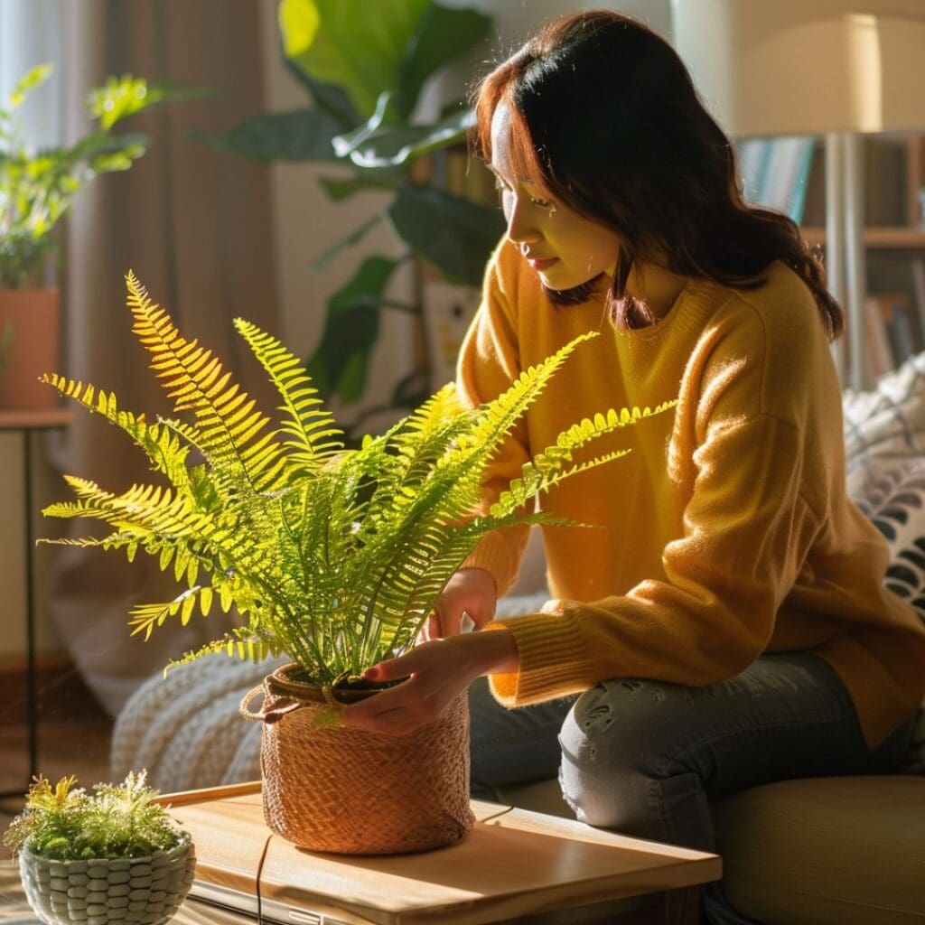 Boston fern yellow leaves