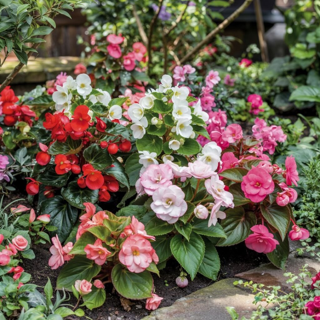 Begonias and Impatiens