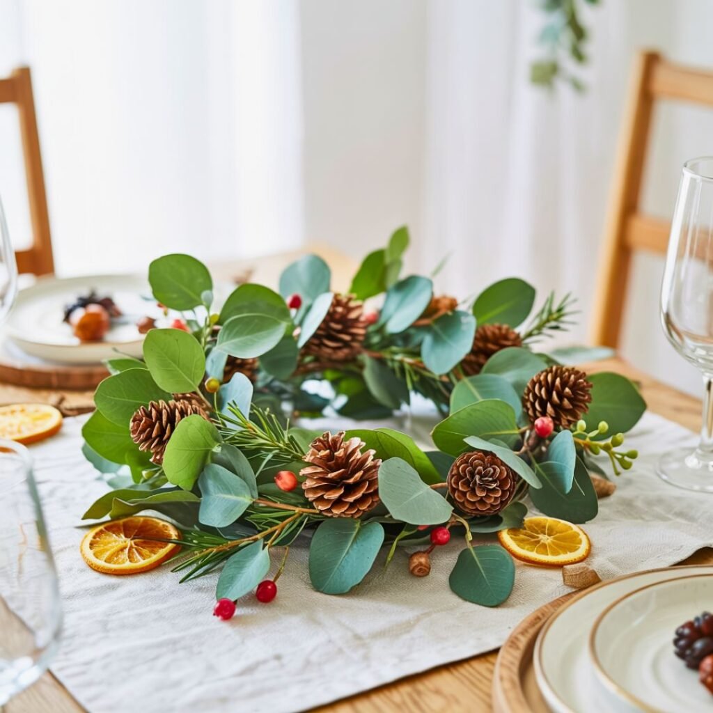 Eucalyptus and Pine Cone Wreath