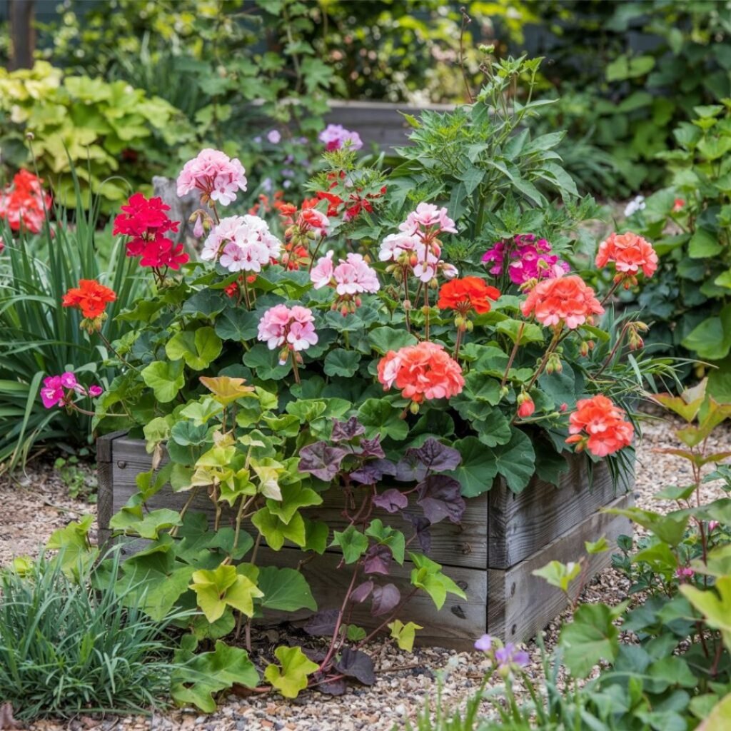 Geranium and Sweet Potato Vine