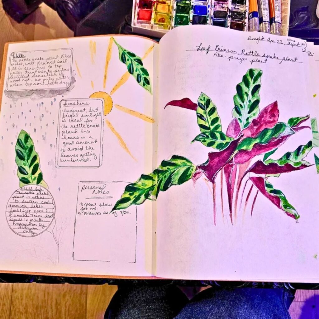 journal to track your plant growth